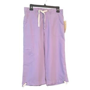 Nina Capri Lilac Purple Capri Pants Convertible Womans Size 8 Summer Beachy NEW